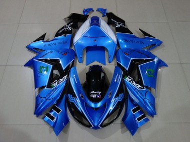 2006-2007 Kawasaki ZX10R Motorcycle Fairings - Liquid Blue Glossy Black Canada Suppliers