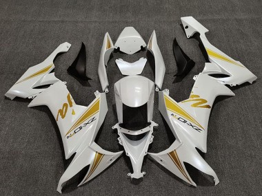 2008-2010 Kawasaki ZX10R Motorcycle Fairings - Pearl White Gold Canada Suppliers