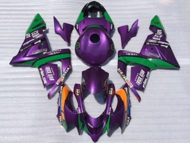 2004-2005 Kawasaki ZX10R Motorcycle Fairings - Purple and Green Trick Star Canada Suppliers
