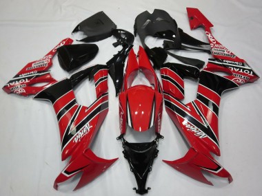2008-2010 Kawasaki ZX10R Motorcycle Fairings - Red Black Canada Suppliers
