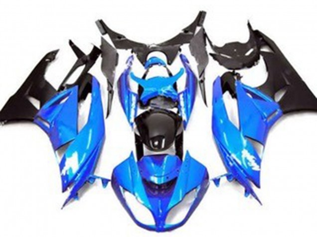 2009-2012 Kawasaki ZX6R Motorcycle Fairing - Blue Glossy Black Matte Black Canada Suppliers
