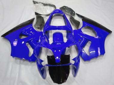 2000-2002 Kawasaki ZX6R Motorcycle Fairings - Blue Glossy Black Canada Suppliers