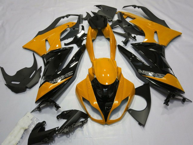 2009-2012 Kawasaki ZX6R Motorcycle Fairings - Orange Glossy Black Canada Suppliers
