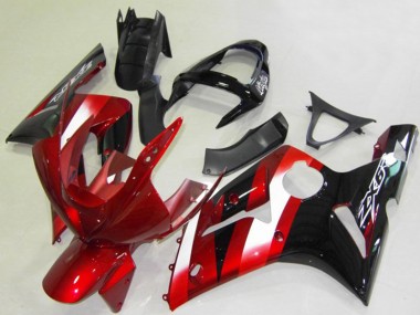 2003-2004 Kawasaki ZX6R Motorcycle Fairings - Red White Glossy Black Canada Suppliers