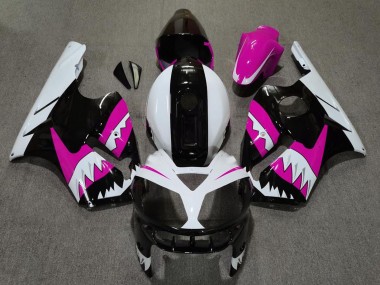 2002-2006 Kawasaki ZX12R Motorcycle Fairings - Pink Black White Shark Canada Suppliers