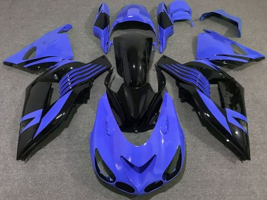 2006-2011 Kawasaki ZX14R Motorcycle Fairings - Blue Glossy Black Canada Suppliers