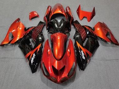 2006-2011 Kawasaki ZX14R Motorcycle Fairings - Red Glossy Black Canada Suppliers