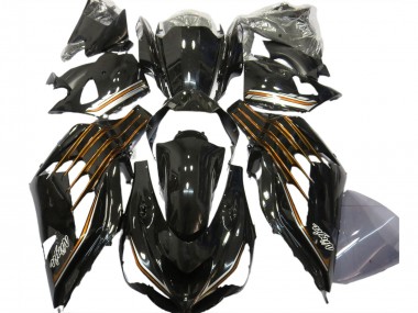 2012-2024 Kawasaki ZX14R ZZR1400 Motorcycle Fairings - Glossy Black Orange Canada Suppliers