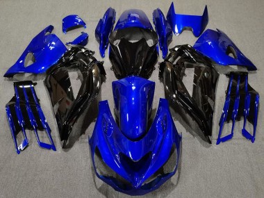 2012-2024 Kawasaki ZX14R ZZR1400 Motorcycle Fairing - Blue Glossy Black Canada Suppliers