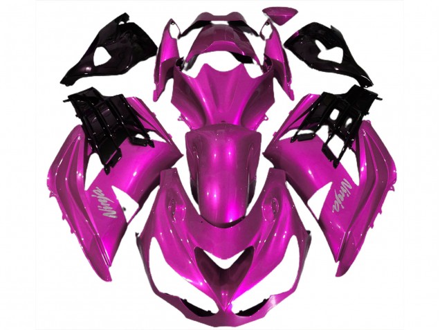 2012-2024 Kawasaki ZX14R ZZR1400 Motorcycle Fairings - Hot Pink Black Canada Suppliers