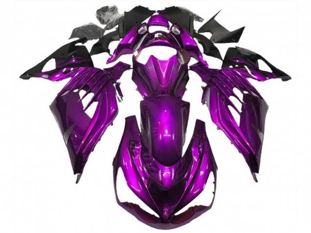 2012-2024 Kawasaki ZX14R ZZR1400 Motorcycle Fairings - Purple Black Canada Suppliers