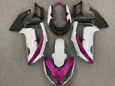 2009-2011 Kawasaki Ninja 650R Motorcycle Fairings - White Magenta Matte Black Canada Suppliers