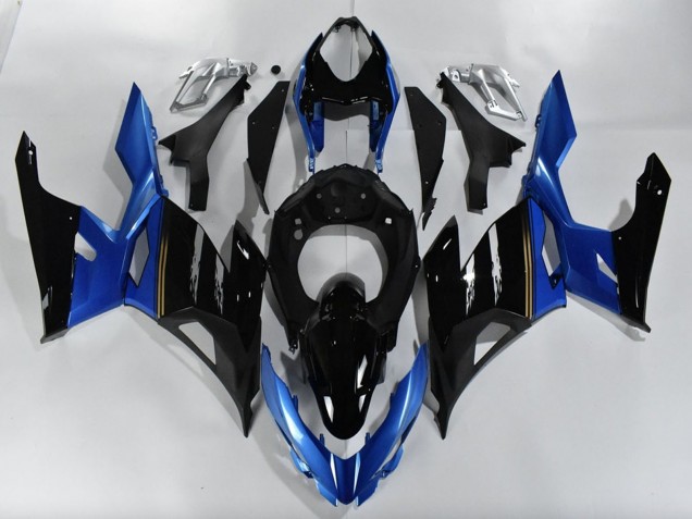2018-2024 Kawasaki Ninja 400 Motorcycle Fairings - Blue Glossy Black Canada Suppliers