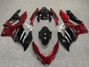 2018-2024 Kawasaki Ninja 400 Motorcycle Fairings - Red Glossy Black Canada Suppliers