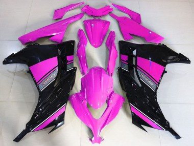 2013-2024 Kawasaki Ninja 300 Motorcycle Fairings - Hot Pink Black Canada Suppliers