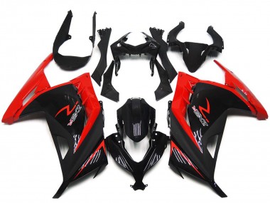 2013-2024 Kawasaki Ninja 300 Motorcycle Fairings - Red Glossy Black Canada Suppliers