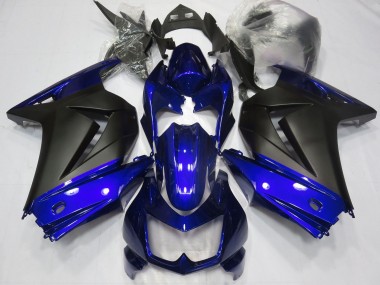 2008-2012 Kawasaki Ninja 250 Motorcycle Fairings - Blue Matte Black Canada Suppliers
