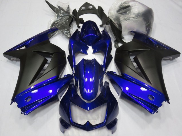 2008-2012 Kawasaki Ninja 250 Motorcycle Fairings - Blue Matte Black Canada Suppliers