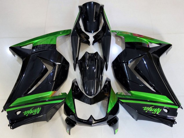 2008-2012 Kawasaki Ninja 250 Motorcycle Fairings - Green Glossy Black Canada Suppliers