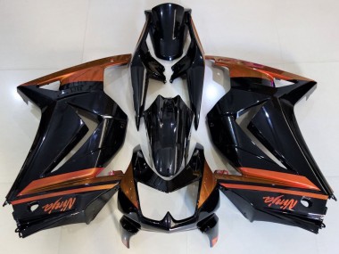 2008-2012 Kawasaki Ninja 250 Motorcycle Fairings - Glossy Black Orange Canada Suppliers