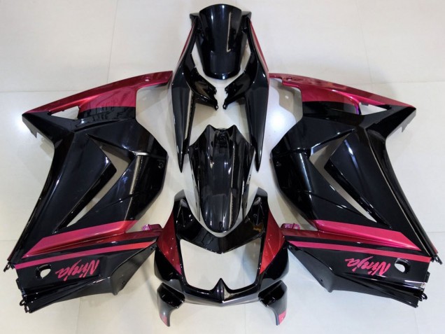 2008-2012 Kawasaki Ninja 250 Motorcycle Fairings - Glossy Black Red Canada Suppliers