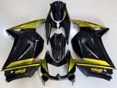 2008-2012 Kawasaki Ninja 250 Motorcycle Fairings - Glossy Black Yellow Canada Suppliers