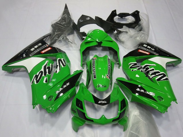 2008-2012 Kawasaki Ninja 250 Motorcycle Fairings - Green White Black Canada Suppliers