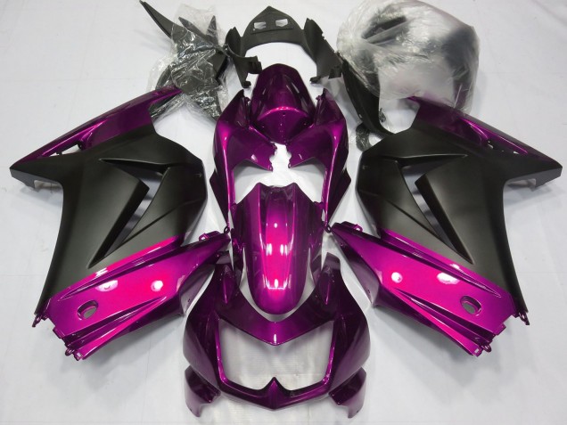 2008-2012 Kawasaki Ninja 250 Motorcycle Fairings - Pink Matte Black Canada Suppliers