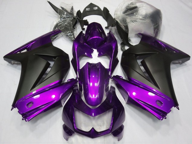 2008-2012 Kawasaki Ninja 250 Motorcycle Fairings - Purple Matte Black Canada Suppliers