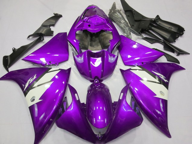 2012-2014 Yamaha R1 Motorcycle Fairings - Purple White Canada Suppliers