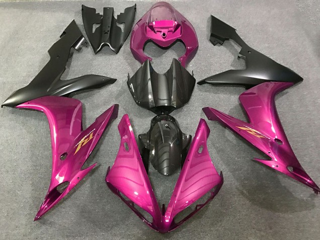 2004-2006 Yamaha R1 Motorcycle Fairings - Hot Pink Carbon Fiber Style Canada Suppliers