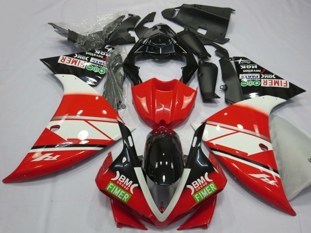 2012-2014 Yamaha R1 Motorcycle Fairings - Red White Black Fimer Canada Suppliers