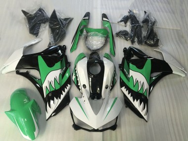 2015-2018 Yamaha R3 Motorcycle Fairing - White Green Black Shark Canada Suppliers