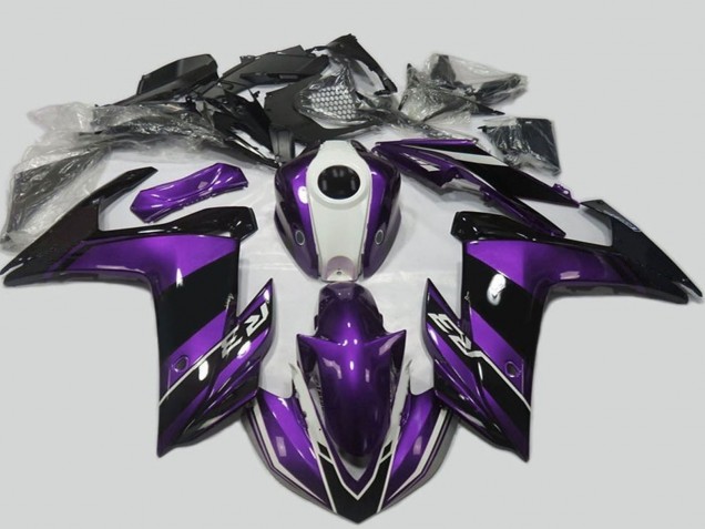 2015-2018 Yamaha R3 Motorcycle Fairing - Purple White Glossy Black Canada Suppliers