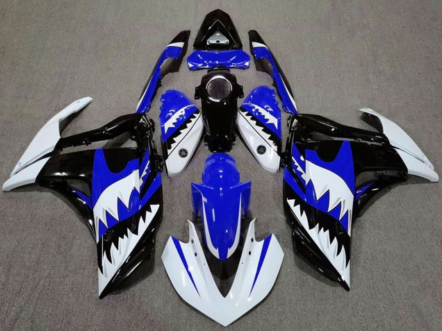 2015-2018 Yamaha R3 Motorcycle Fairings - White Blue Black Shark Canada Suppliers