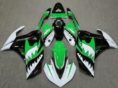 2015-2018 Yamaha R3 Motorcycle Fairings - White Green Black Shark Canada Suppliers