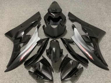 2006-2007 Yamaha R6 Motorcycle Fairings - Glossy Black Silver Canada Suppliers