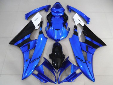 2006-2007 Yamaha R6 Motorcycle Fairings - White Blue Glossy Black Canada Suppliers