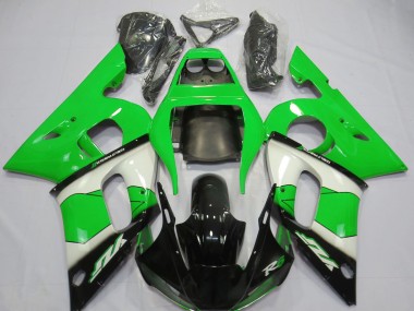 1998-2002 Yamaha R6 Motorcycle Fairing - Green White Glossy Black Canada Suppliers