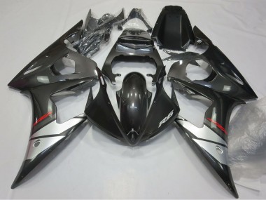 2005 Yamaha R6 Motorcycle Fairings - Glossy Black Silver Canada Suppliers
