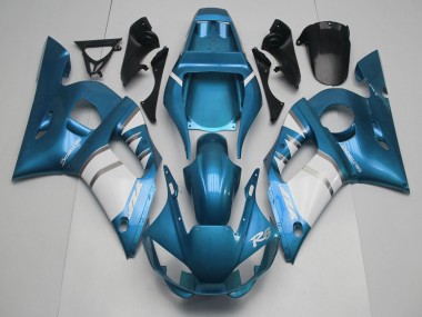 1998-2002 Yamaha R6 Motorcycle Fairings - Blue White Silver Canada Suppliers