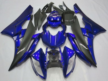 2006-2007 Yamaha R6 Motorcycle Fairings - Blue Matte Black Canada Suppliers