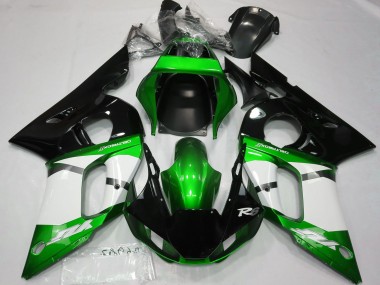 1998-2002 Yamaha R6 Motorcycle Fairings - Green White Glossy Black Canada Suppliers