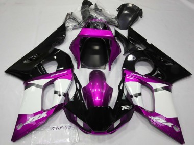 1998-2002 Yamaha R6 Motorcycle Fairings - Purple White Glossy Black Canada Suppliers