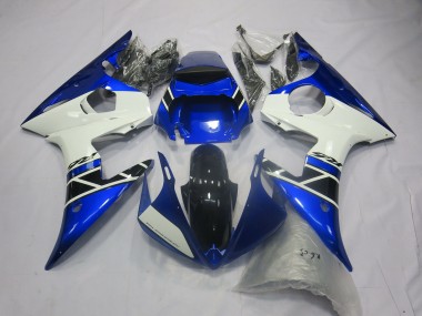 2005 Yamaha R6 Motorcycle Fairings - Blue White Glossy Black Canada Suppliers