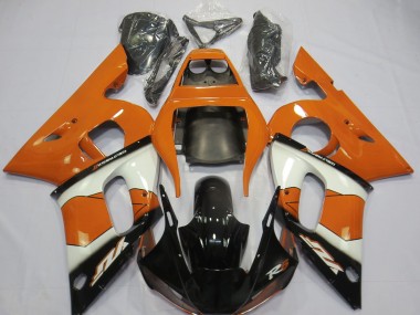 1998-2002 Yamaha R6 Motorcycle Fairings - Orange White Glossy Black Canada Suppliers