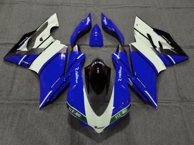 2015-2020 Ducati 959 1299 Motorcycle Fairings - Blue White Glossy Black Unibat Flex-Box OEM Style Canada Suppliers