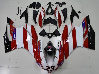 2015-2020 Ducati 959 1299 Motorcycle Fairings - White Red Glossy Black Generali Tim 23 Canada Suppliers