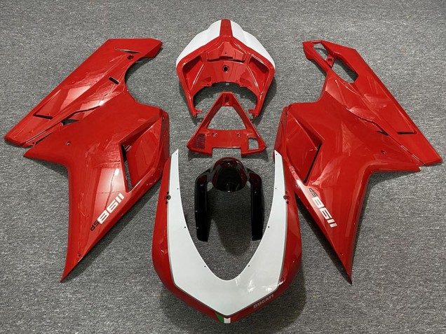 2007-2014 Ducati 1198 Motorcycle Fairings - Red White Black Canada Suppliers