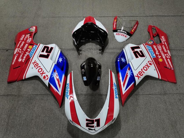 2007-2014 Ducati 848 1098 1198 Motorcycle Fairings - White Red Blue Glossy Black Xerox Valsir 21 Canada Suppliers